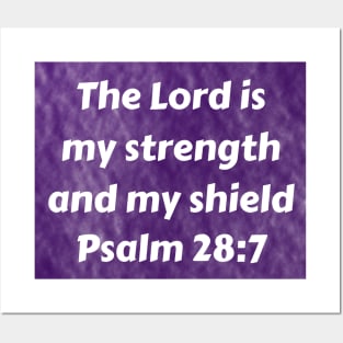 Bible Verse Psalm 28:7 Posters and Art